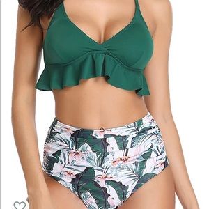 NWT - High Waisted Ruffle Bikini